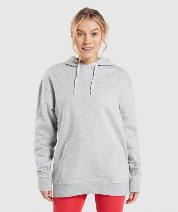 Damske Mikiny S Kapucňou Gymshark Training Oversized Svetlo Siva | HP0738521